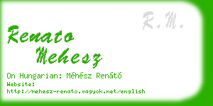 renato mehesz business card